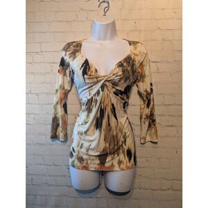 Susan Lawrence low cut blouse petite small